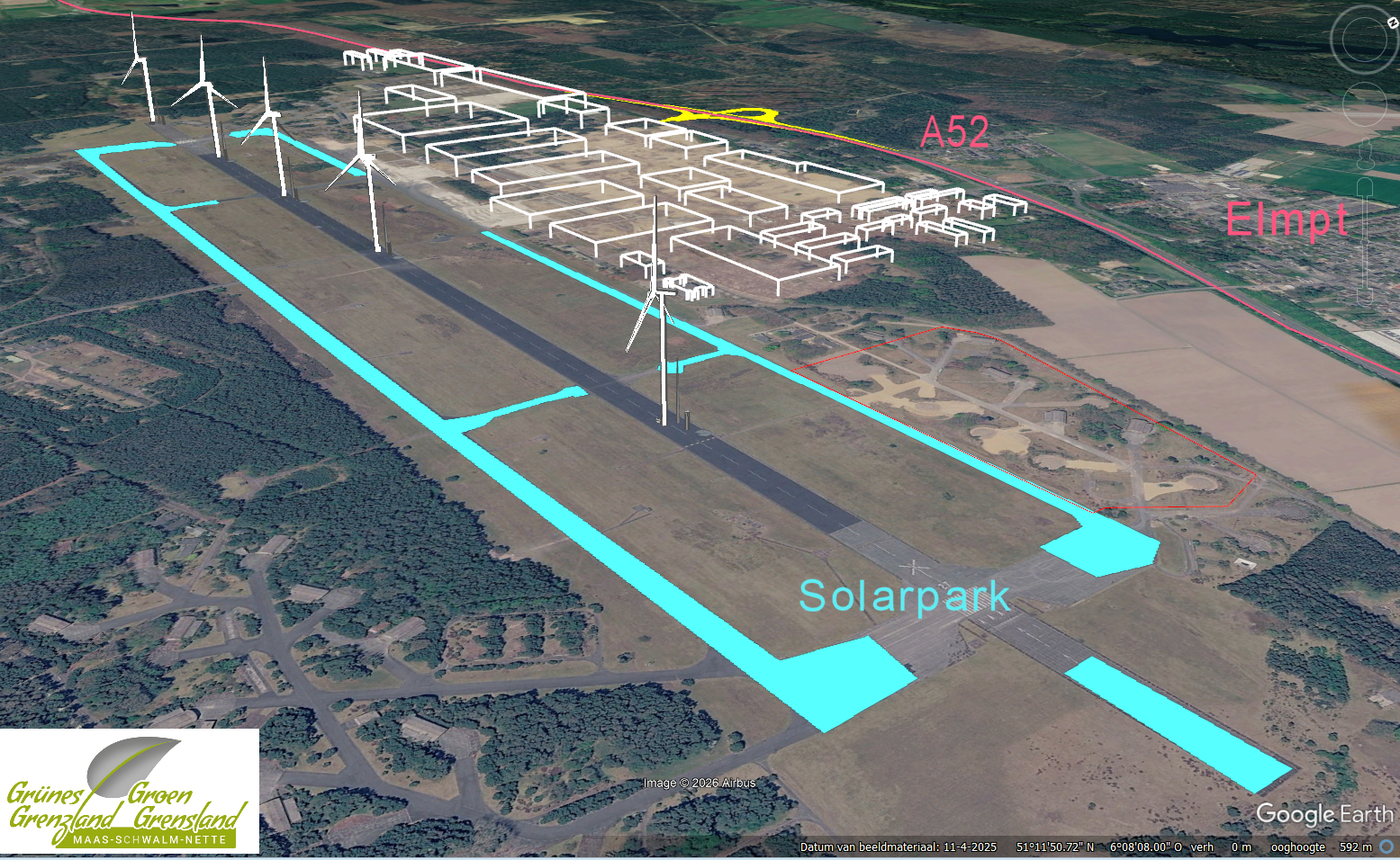 Solarrpark Elmpt Denz 20250805 3d google earth met tekst